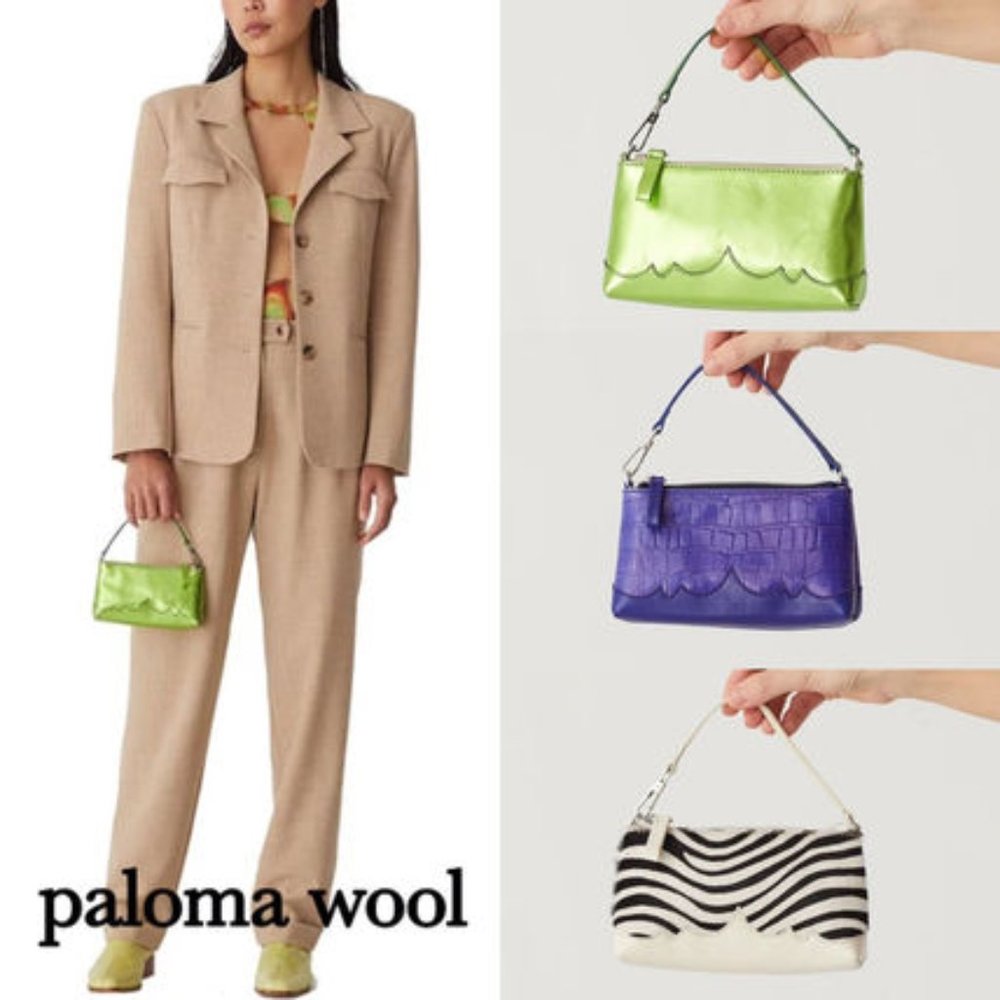 Paloma Wool Milo green leather bag NWT - Picture 2 of 15